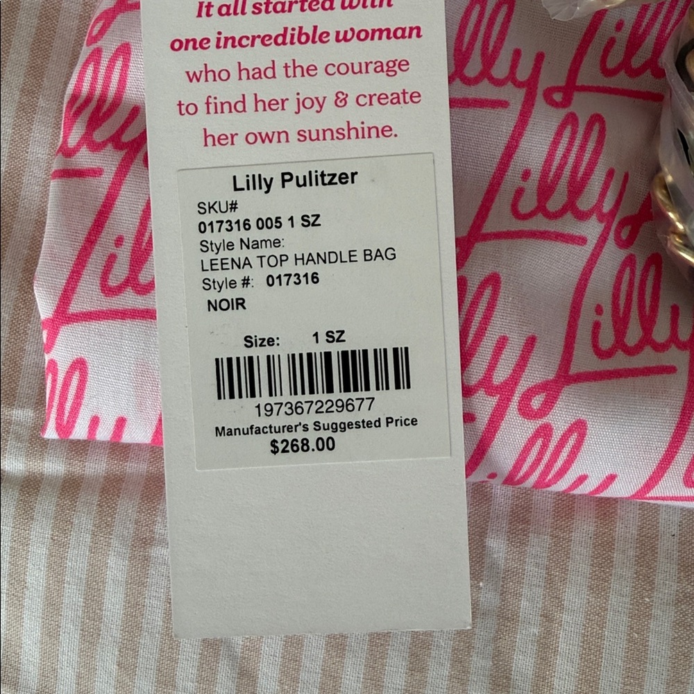 LILLY PULITZER Leena Top Handle Bag in Black - Picture 13 of 13